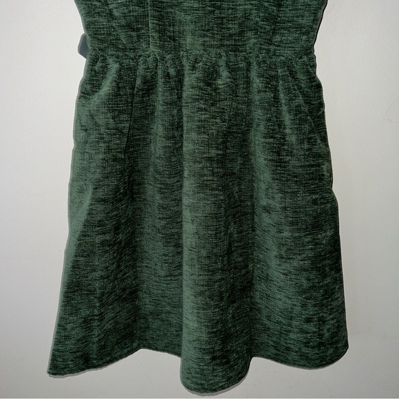 Disturbia Mini Sleeveless Dress Green Women's US 2 UK 6 Soft Velvet Feel New - Picture 9 of 9